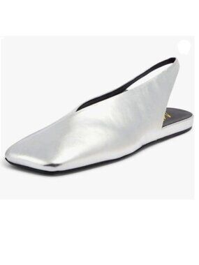 miss left Women's Slingback Flat Square Closed Toe Sandals Low Wedge Heel Sliver